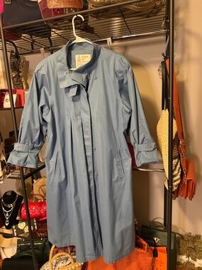 London Fog Light Blue Trench Coat